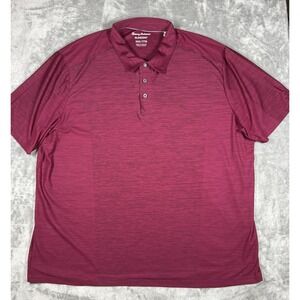 Tommy Bahama Polo Shirt Mens 3XL Pink‎ IslandZone Performance Golf Lightweight